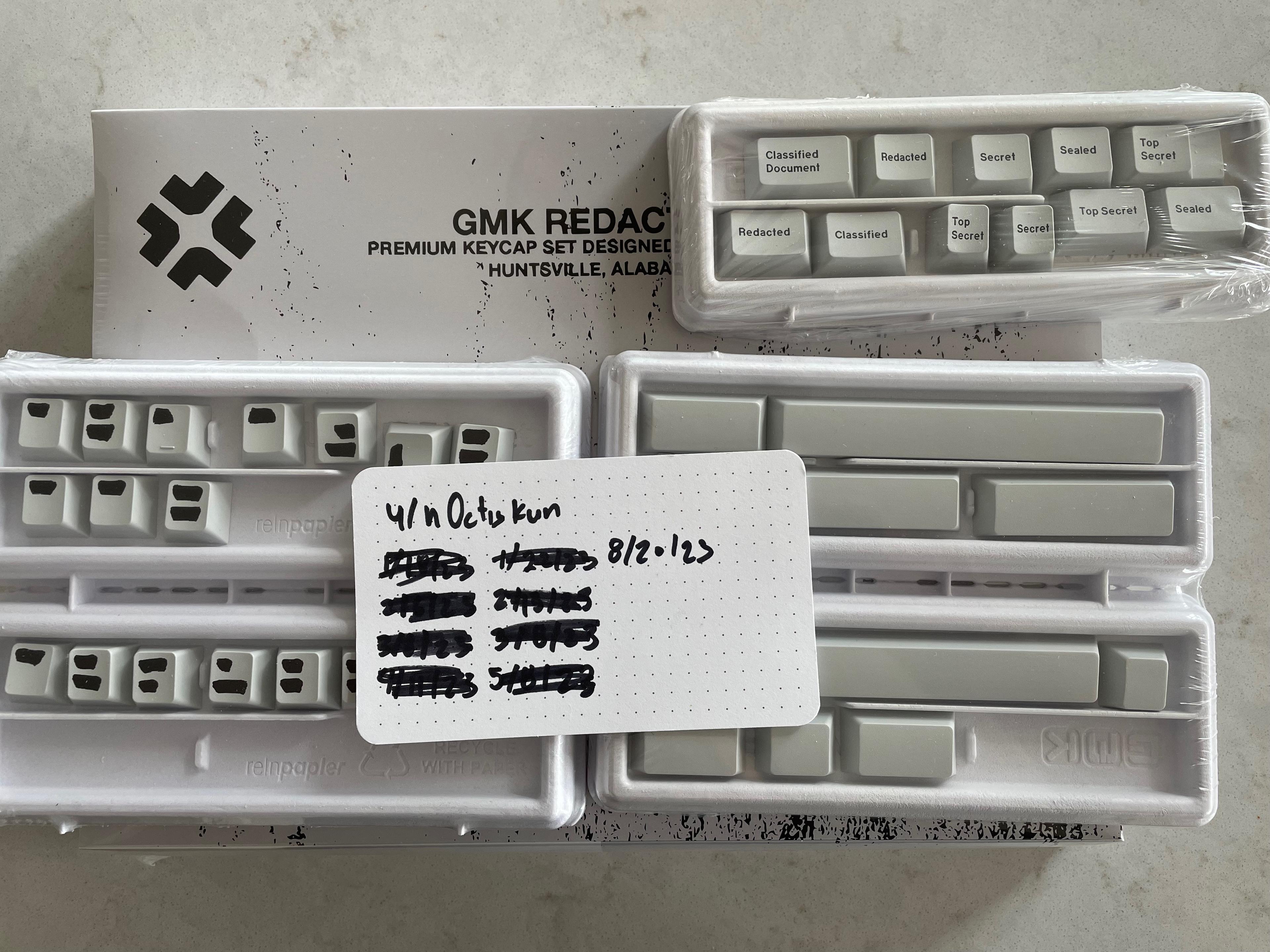 GMK Redacted Standard + Novelties + Add On - Hotswaps
